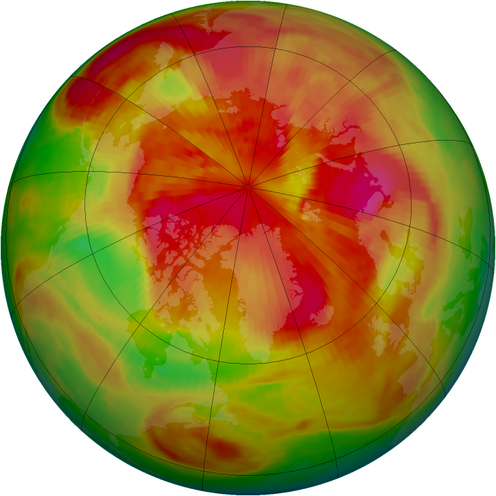 Arctic ozone map for 20 March 1979